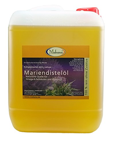 Makana Mariendistelöl für Tiere, kaltgepresst, 100% rein, 5000 ml Kanister (1 x 5 l)