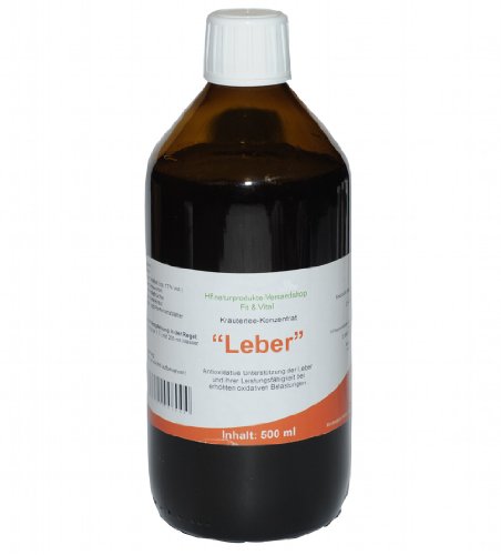 Leber Teekonzentrat mit Löwenzahn, Mariendistel, Artischocke, Salbei und Pfefferminzblätter - 500 ml